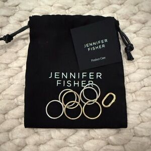 Jennifer Fisher gold and silver ring stack